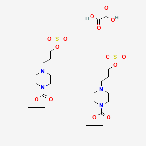 tert-Butyl 4-(3-((methylsulfonyl)oxy)propyl)piperazine-1-carboxylate hemioxalate