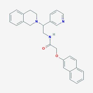 N-(2-(3,4-dihydroisoquinolin-2(1H)-yl)-2-(pyridin-3-yl)ethyl)-2-(naphthalen-2-yloxy)acetamide