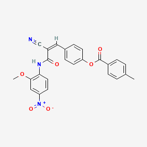 [4-[(Z)-2-Cyano-3-(2-methoxy-4-nitroanilino)-3-oxoprop-1-enyl]phenyl] 4-methylbenzoate