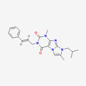 3-cinnamyl-8-isobutyl-1,7-dimethyl-1H-imidazo[2,1-f]purine-2,4(3H,8H)-dione