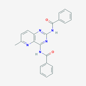 molecular formula C22H17N5O2 B025008 N-[2-(Benzoylamino)-6-methylpyrido[3,2-d]pyrimidin-4-yl]benzamide CAS No. 100768-45-4