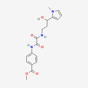 methyl 4-(2-((3-hydroxy-3-(1-methyl-1H-pyrrol-2-yl)propyl)amino)-2-oxoacetamido)benzoate