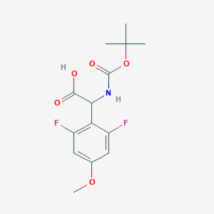 2-(2,6-Difluoro-4-methoxyphenyl)-2-[(2-methylpropan-2-yl)oxycarbonylamino]acetic acid