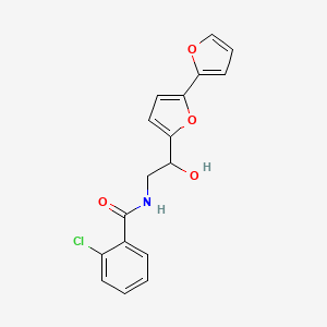 N-(2-{[2,2'-bifuran]-5-yl}-2-hydroxyethyl)-2-chlorobenzamide