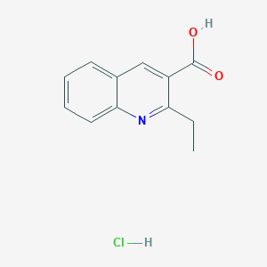 molecular formula C12H12ClNO2 B2500824 2-Ethyl-3-quinolinecarboxylic acid hydrochloride CAS No. 888014-11-7