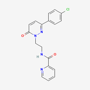 N-(2-(3-(4-chlorophenyl)-6-oxopyridazin-1(6H)-yl)ethyl)picolinamide