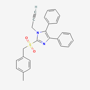 molecular formula C26H22N2O2S B2500831 4,5-diphenyl-1-(2-propynyl)-1H-imidazol-2-yl 4-methylbenzyl sulfone CAS No. 866038-66-6