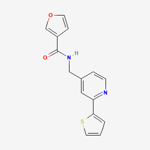 N-((2-(thiophen-2-yl)pyridin-4-yl)methyl)furan-3-carboxamide