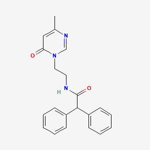 N-(2-(4-methyl-6-oxopyrimidin-1(6H)-yl)ethyl)-2,2-diphenylacetamide