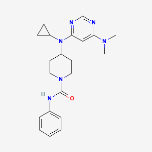 4-[Cyclopropyl-[6-(dimethylamino)pyrimidin-4-yl]amino]-N-phenylpiperidine-1-carboxamide