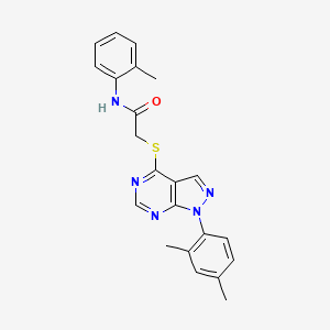 2-[1-(2,4-dimethylphenyl)pyrazolo[3,4-d]pyrimidin-4-yl]sulfanyl-N-(2-methylphenyl)acetamide