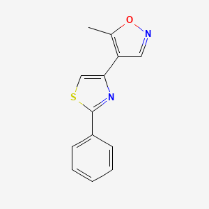 5-Methyl-4-(2-phenyl-1,3-thiazol-4-yl)isoxazole