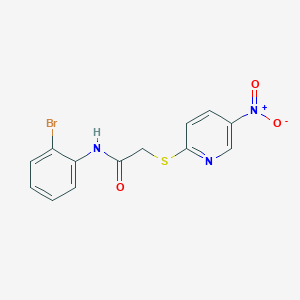 molecular formula C13H10BrN3O3S B2500851 N-(2-bromophenyl)-2-[(5-nitropyridin-2-yl)sulfanyl]acetamide CAS No. 306732-40-1