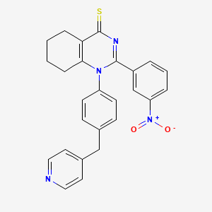 2-(3-nitrophenyl)-1-(4-(pyridin-4-ylmethyl)phenyl)-5,6,7,8-tetrahydroquinazoline-4(1H)-thione