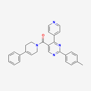 (4-phenyl-5,6-dihydropyridin-1(2H)-yl)(4-(pyridin-4-yl)-2-(p-tolyl)pyrimidin-5-yl)methanone