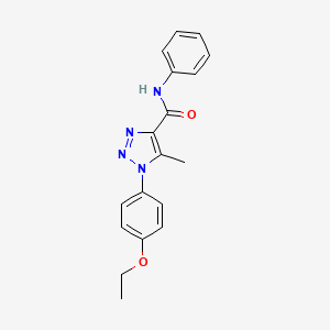 molecular formula C18H18N4O2 B2500885 1-(4-ethoxyphenyl)-5-methyl-N-phenyl-1H-1,2,3-triazole-4-carboxamide CAS No. 866872-52-8