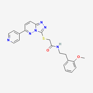 molecular formula C21H20N6O2S B2500889 N-(2-methoxyphenethyl)-2-((6-(pyridin-4-yl)-[1,2,4]triazolo[4,3-b]pyridazin-3-yl)thio)acetamide CAS No. 894061-97-3