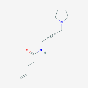 molecular formula C13H20N2O B2500890 N-(4-(pyrrolidin-1-yl)but-2-yn-1-yl)pent-4-enamide CAS No. 1396683-92-3