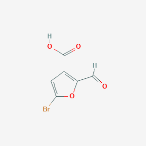 molecular formula C6H3BrO4 B2500892 5-Bromo-2-formylfuran-3-carboxylic acid CAS No. 1824373-39-8