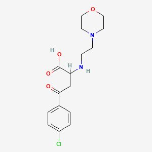 molecular formula C16H21ClN2O4 B2500894 4-(4-Chlorophenyl)-2-((2-morpholinoethyl)amino)-4-oxobutanoic acid CAS No. 1026755-05-4