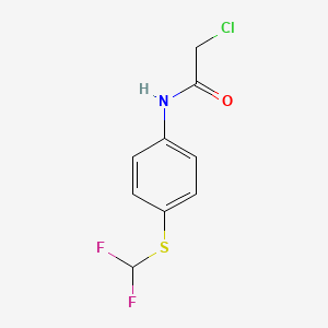 molecular formula C9H8ClF2NOS B2500895 2-氯-N-{4-[(二氟甲基)硫代]苯基}乙酰胺 CAS No. 379254-30-5