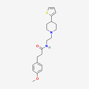 3-(4-methoxyphenyl)-N-(2-(4-(thiophen-2-yl)piperidin-1-yl)ethyl)propanamide