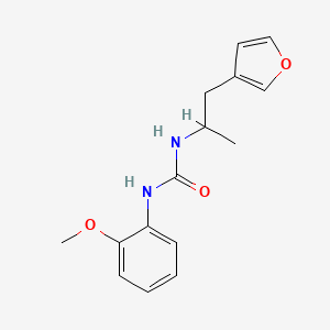 molecular formula C15H18N2O3 B2500901 1-(1-(Furan-3-yl)propan-2-yl)-3-(2-methoxyphenyl)urea CAS No. 1795301-34-6