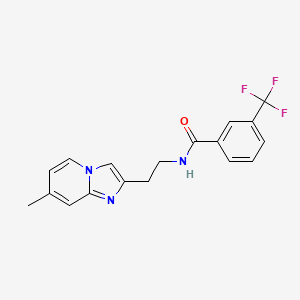 molecular formula C18H16F3N3O B2500903 N-(2-(7-methylimidazo[1,2-a]pyridin-2-yl)ethyl)-3-(trifluoromethyl)benzamide CAS No. 868977-86-0
