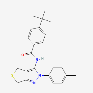 molecular formula C23H25N3OS B2500904 4-(tert-butyl)-N-(2-(p-tolyl)-4,6-dihydro-2H-thieno[3,4-c]pyrazol-3-yl)benzamide CAS No. 396720-94-8