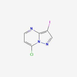 molecular formula C6H3ClIN3 B2500905 7-氯-3-碘吡唑并[1,5-a]嘧啶 CAS No. 1687740-23-3
