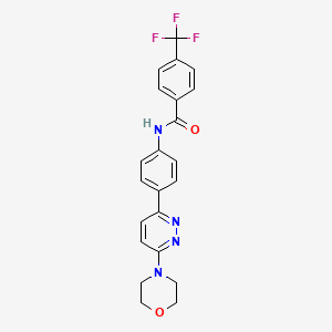 molecular formula C22H19F3N4O2 B2500908 N-(4-(6-morpholinopyridazin-3-yl)phenyl)-4-(trifluoromethyl)benzamide CAS No. 922667-98-9