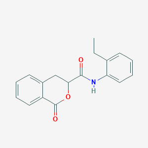 molecular formula C18H17NO3 B2500910 N-(2-ethylphenyl)-1-oxo-3,4-dihydro-1H-2-benzopyran-3-carboxamide CAS No. 786674-50-8