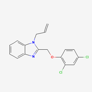 molecular formula C17H14Cl2N2O B2500921 2-[(2,4-Dichlorophenoxy)methyl]-1-prop-2-enylbenzimidazole CAS No. 381198-69-2