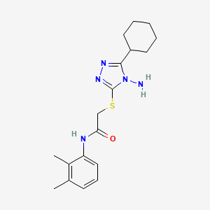 molecular formula C18H25N5OS B2500944 2-[(4-amino-5-cyclohexyl-4H-1,2,4-triazol-3-yl)sulfanyl]-N-(2,3-dimethylphenyl)acetamide CAS No. 578736-10-4