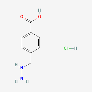 molecular formula C8H11ClN2O2 B2500954 4-(Hydrazinylmethyl)benzoic acid hydrochloride CAS No. 59984-82-6