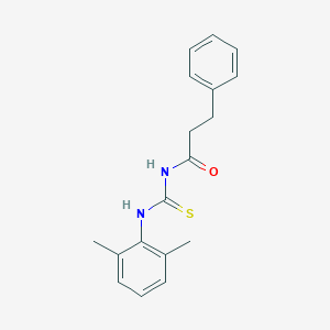 molecular formula C18H20N2OS B250098 N-[(2,6-dimethylphenyl)carbamothioyl]-3-phenylpropanamide 