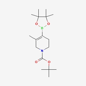 molecular formula C17H30BNO4 B2500987 Tert-butyl 5-methyl-4-(tetramethyl-1,3,2-dioxaborolan-2-YL)-1,2,3,6-tetrahydropyridine-1-carboxylate CAS No. 2304635-21-8