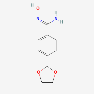 (4-(1,3-Dioxolan-2-yl)phenyl)(hydroxyimino)methylamine