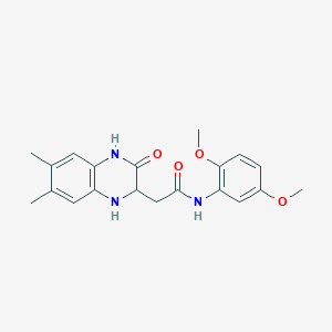 N-(2,5-dimethoxyphenyl)-2-(6,7-dimethyl-3-oxo-1,2,3,4-tetrahydroquinoxalin-2-yl)acetamide
