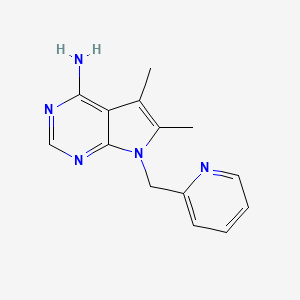 5,6-dimethyl-7-(pyridin-2-ylmethyl)-1H,4H,7H-pyrrolo[2,3-d]pyrimidin-4-imine