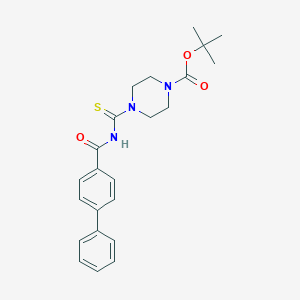 molecular formula C23H27N3O3S B250107 tert-butyl 4-{[([1,1'-biphenyl]-4-ylcarbonyl)amino]carbothioyl}-1-piperazinecarboxylate 
