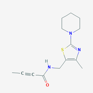N-[(4-Methyl-2-piperidin-1-yl-1,3-thiazol-5-yl)methyl]but-2-ynamide