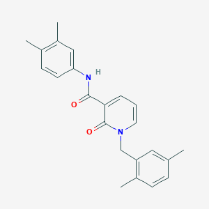 molecular formula C23H24N2O2 B2501074 N-(3,4-dimethylphenyl)-1-[(2,5-dimethylphenyl)methyl]-2-oxo-1,2-dihydropyridine-3-carboxamide CAS No. 946377-83-9