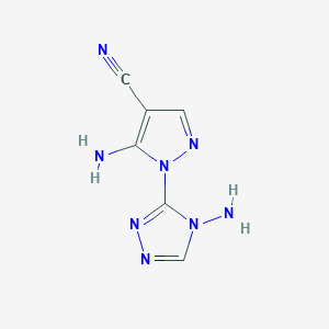 5-amino-1-(4-amino-4H-1,2,4-triazol-3-yl)-1H-pyrazole-4-carbonitrile