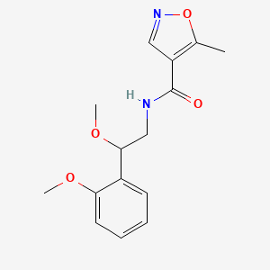 molecular formula C15H18N2O4 B2501079 N-[2-methoxy-2-(2-methoxyphenyl)ethyl]-5-methyl-1,2-oxazole-4-carboxamide CAS No. 1795484-98-8