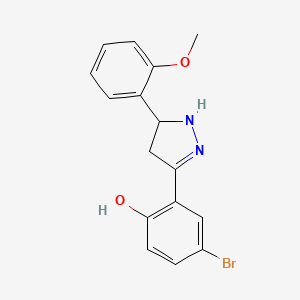 4-bromo-2-[5-(2-methoxyphenyl)-4,5-dihydro-1H-pyrazol-3-yl]phenol