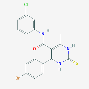 4-(4-bromophenyl)-N-(3-chlorophenyl)-6-methyl-2-thioxo-1,2,3,4-tetrahydropyrimidine-5-carboxamide