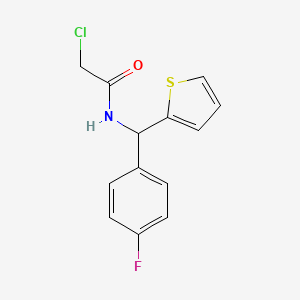 2-chloro-N-[(4-fluorophenyl)(thien-2-yl)methyl]acetamide