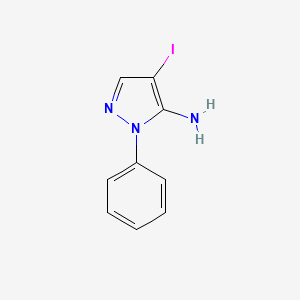 molecular formula C9H8IN3 B2501113 4-iodo-1-phenyl-1H-pyrazol-5-amine CAS No. 1459215-43-0