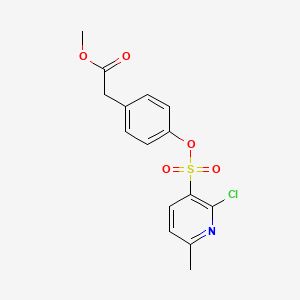 Methyl 2-(4-{[(2-chloro-6-methylpyridin-3-yl)sulfonyl]oxy}phenyl)acetate